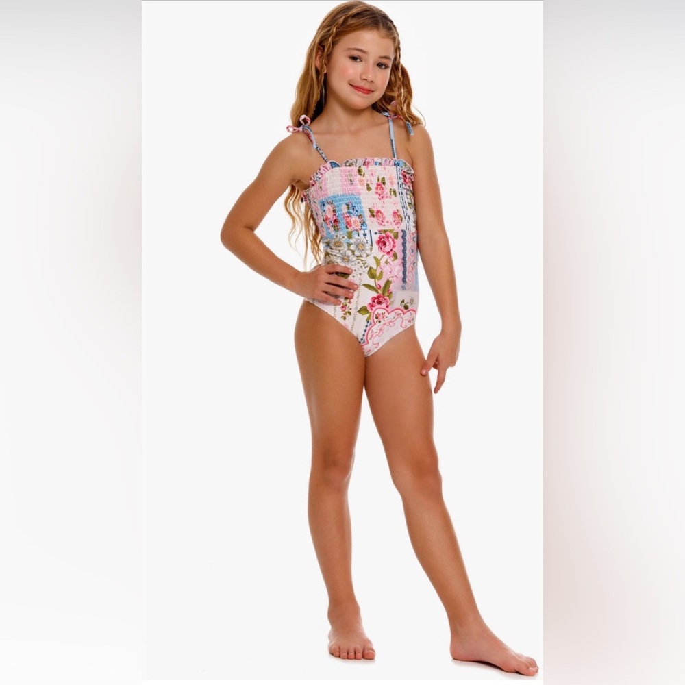 Agua Bendita Kids Floral One Piece Swimsuit